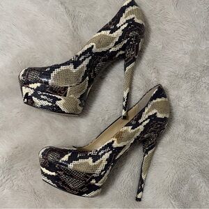 Rachel Zoe Snake Print Heels